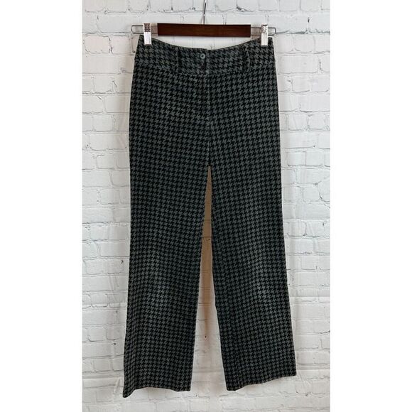 HAROLD'S houndstooth gray black corduroy stretch straight pants size 4 - Picture 1 of 6